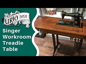 Singer Workroom Treadle Table & 15K80 from 1945