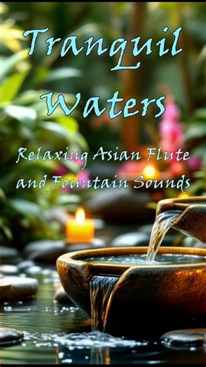 Tranquil Waters 🌺 Relaxing Asian Flute and Water Sounds for Calm, Sleep, Study & Meditation