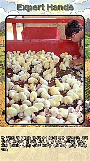 양계장 바닥 소독부터 급수·급여까지 병아리 40일 성장 과정 #worker #process #chickencare #poultryfarm #chickens