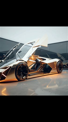 Liquid Chrome and Gold Futuristic Car ⚡ The Next Generation of Design