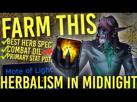 DON'T MISS! Mote of Light with Herbalism Will Make BANK: OVERLOAD Herbalism Guide WoW Midnight