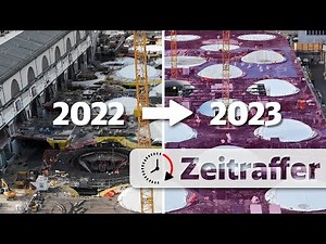 Time-lapse Stuttgart 21: How the station roof closes