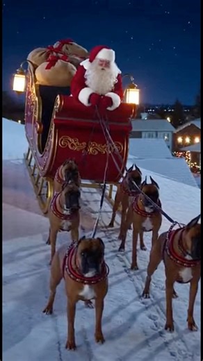 Santa changes up the game #FurryFriends #boxerdog #Christmas | Boxer Madness
