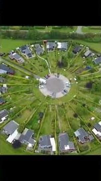 Radial City Planning in Action | Drone View of Brøndby Garden City, #denmark