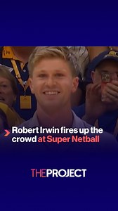 264K views · 6.3K reactions | Robert Irwin has stunned the crowd at the Sunshine Coast Lightning stadium by turning up to watch them take on the Queensland Firebirds in the Super Netball. | The Project | Facebook