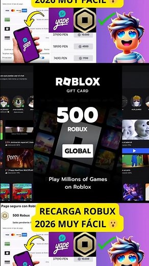 COMO RECARGAR ROBUX EN 2026 TUTORIAL 😮👈 #roblox #short