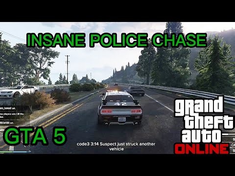 Police Highway Patrol Chase in GTA 5 Online Ends Bad - Full Video