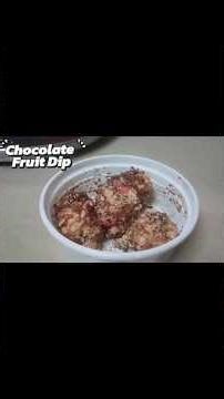 Chocolate Fruit Dip!🍫🍌...Perfect for a quick snack or fun dessert.😋