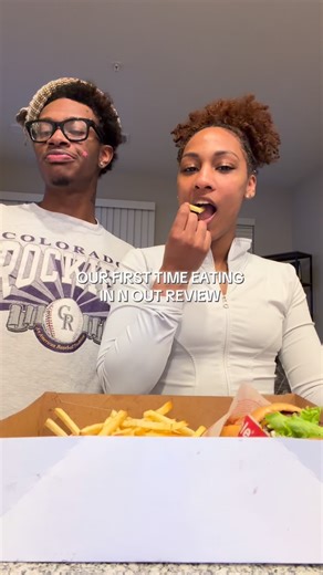 KTJ & Ty. on Instagram: "In N Out was so mid 😐 but this our first mukbang 😜 should we do more? drop a meal/place and we’ll go try it next 😭 Follow our personal pages: @cntguardty2 @kendrickthomasjr 👫🏽🩷 #reels #instagram #couple #trending #viral #ktjandty"