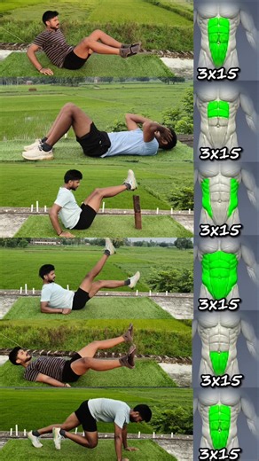 😱6 Best Abs Exercises for a Strong & Defined Core 🔥 | No Equipment #coreworkout #abs #fitness