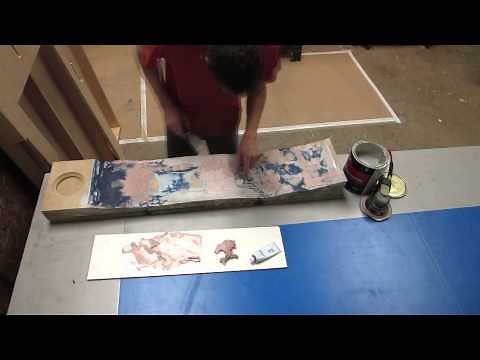 Forming a 3D mold with Bondo.