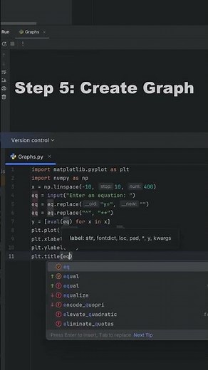 How to Graph in Python! #coding #python #pythontutorial #codingtutorial #graphs #maths #shorts