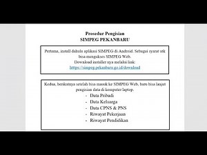 PETUNJUK PENGISIAN SIMPEG PEKANBARU 2025