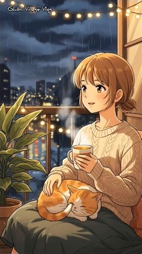 Relax With This Rainy Evening ☔ Girl Walks Home in Rain | Cozy Anime Story
