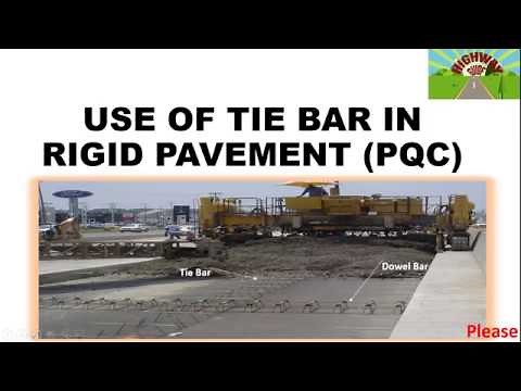 USE OF TIE BAR IN RIGID PAVEMENT(PQC)