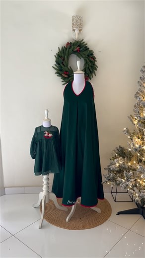 Breathe by Brigette George on Instagram: "A rich, deep Christmas green dress accented with bright red piping—festive, bold, and beautifully timeless. The perfect holiday statement piece, combining elegance with a touch of Christmas magic. #ChristmasDress #HolidayOutfit #FestiveFashion #ChristmasStyle #GreenDress #HolidayGlam #ChristmasAesthetic #WinterWardrobe #HolidayInspo #OutfitInspo #ReelFashion #ChristmasFit #HolidayOOTD #FestiveLooks #HolidaySeasonStyle #TrendingReels #FashionReels #Christ