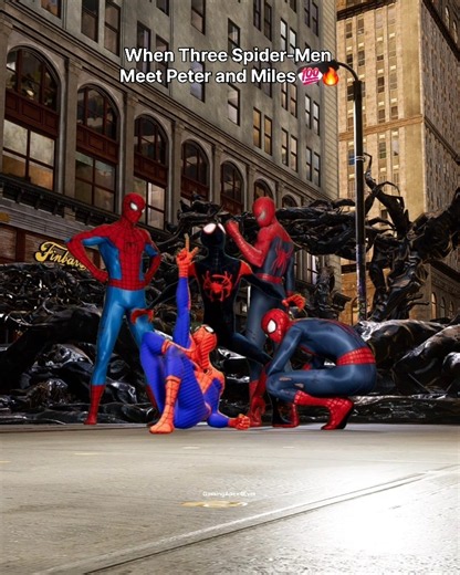 When Three Spider-Men Meet Peter and Miles Morales 💯🔥 PS5 #spiderman