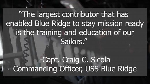 The crew of the U.S. 7th Fleet flagship USS Blue Ridge (LCC 19) and embarked 7th Fleet staff push forward to complete the mission by getting underway Dec. 2 for the first time since the ship’s 50th anniversary. #FinestintheFleet #NavysFlagship | USS Blue Ridge (LCC 19)