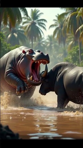 Tiger vs Hippo vs Buffalo – The Ultimate Power Clash!