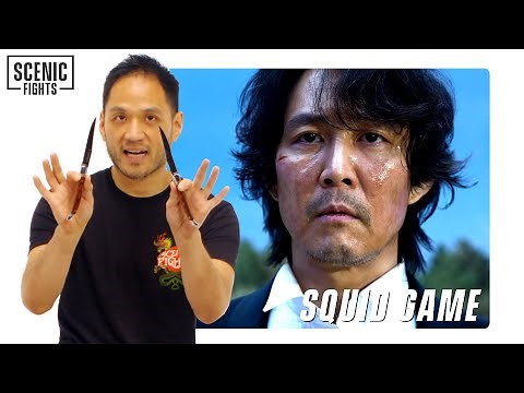 Knife Expert Breaks Down Squid Game Knife Fight | 오징어 게임 | Scenic Fights
