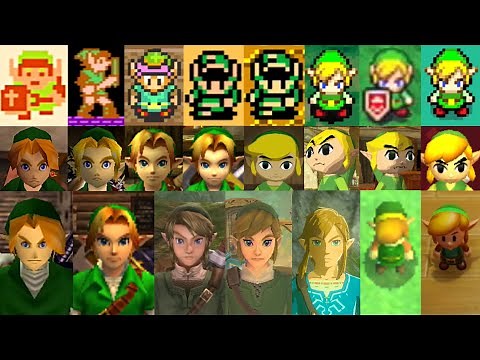 【ゼルダの伝説】歴代リンクのグラフィックの変化･比較 ～Evolution of Link's graphics～