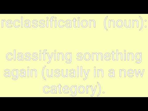 Reclassification Definition & Meaning