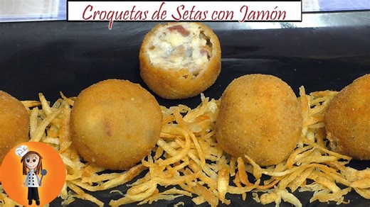 Croquetas de setas con jamón | Receta de cocina en familia