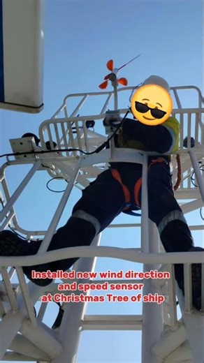 Wind sensor on a ship