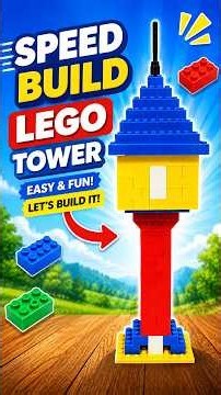 DIY Lego Tower Speed Build: Satisfying Build & ASMR #asmrvideo #asmr #diy #lego #buildingblocks
