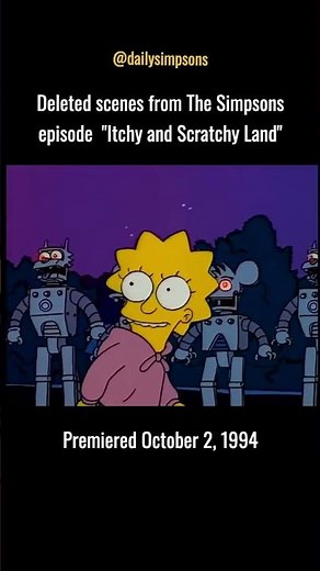 Deleted scenes from The Simpsons episode “Itchy and Scratchy Land” (1994) #thesimpsons #simpsons