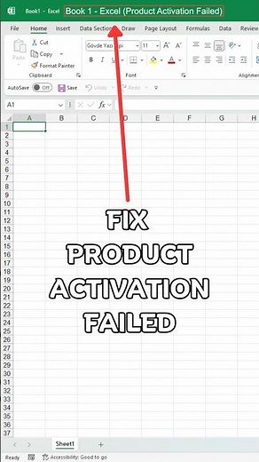 How to fix Activation failed on Excel