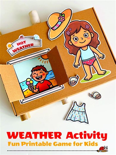 Weather Activity for Kids: Printable Motor Skills Game (PDF) - Etsy