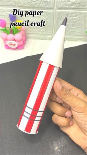 Diy paper pencil craft ideas for kids #kidsvideo #kidsvideo #craft #shortsfeed #viralshorts #shorts