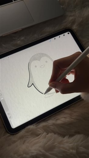 Saskia | Procreate Brushes & Digital Art on Instagram: "Comment "Template" & you'll receive the free sketch template 🐧✨ TOOLS USED: - iPad 2022 Model 10,9" - Apple Pencil 1st Gen - App: Procreate - Brushes: Watercolor Brush Set from my Shop - Sketch Template from my Shop (Freebie) #procreate #procreatedesign #digitalwatercolor #watercolorart #procreatebrush"