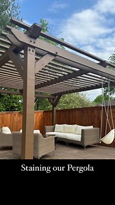 668K views · 2.5K reactions | We had to stain our pergola not once, but TWICE in 24 hours 﫠 this wouldn't have been possible without our Wagner Control Pro 170! #diy #wagnerspraytech #outdoor #projects #wagnerpartner | Nik and Liv DIY | Facebook