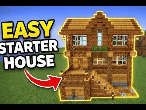 Minecraft Easy Starter Survival House Tutorial (Step-by-Step Beginner Build)