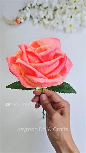 How to make an Aesthetic Tissue Paper Rose | DIY Rose Tutorial using Regular Napkin #diy #fyp