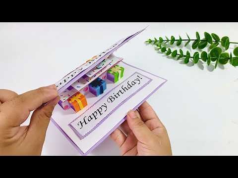 DIY Creative 3D Pop-up Birthday Cake Card | Beautiful Handmade Card Idea