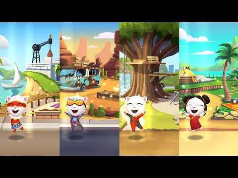 Talking Tom Gold Run Super Angela vs Cyber Angela vs Carnival Angela vs Lucky Angela Gameplay