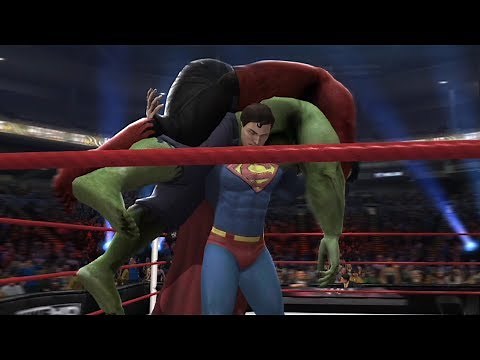 SUPERMAN VS HULK & RED HULK - WWE Handicap Match