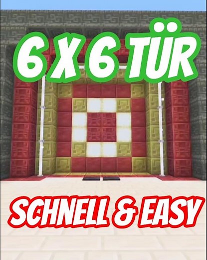 Fast 6x6 Door for Minecraft Bedrock | Quick and Easy to Build!
