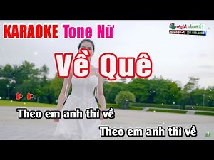 Về Quê Karaoke Disco Tone Nữ | Nhạc Sống Thanh Ngân
