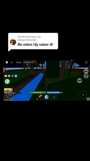 Cách lấy kiếm saber trong Roblox