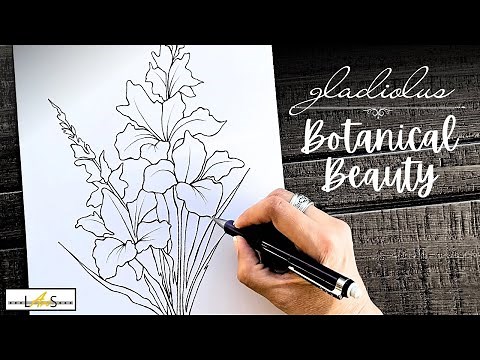 Draw Gladiolus Like a Pro! STUNNING Gladiolus Flower Step-by-Step Drawing Techniques!