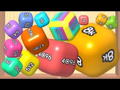 Merge Cute 2048 3D - ASMR Gameplay (Cubes Math, Level Up NumberBlocks Jelly Balls)