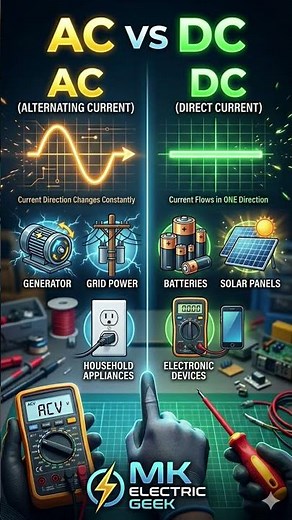 AC vs. DC Current Explained: The Simplest Comparison Guide Ever! ‪@mkElectricgeeks‬