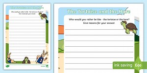 The Tortoise and the Hare Writing Activity