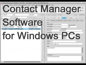 Contact Manager Software for Windows PCs