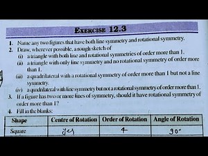 Class 7th maths l Exercise 12.3 l Chapter 12 l symmetry l NCERT l Solution l cbse board