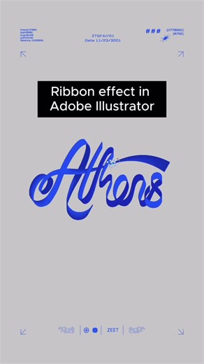 ZEET on Instagram: "Create this ribbon effect in Adobe Illustrator. . . . . . #adobeillustrator #graphicdesign #adobeillustratortutorial #posterdesign #graphicdesigntips #graphicdesigner #graphicdesigndaily graphic design tutorial #logodesigner #typecity"